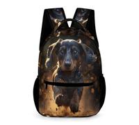 WECECE Dachshund Rucksack Young Students Ages 7-10 Years Primary Kids Animal Puppy School Backpack Year 2-5 Boys Girls Fashion Bookbag 43x32x15cm for Study Travel Books Notebooks