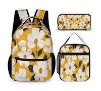WECECE Daisy Backpack School Supplies Bundle for Girls Age 6, Flower Schoolbag School Supplies Bundle Year 7 for Boys Daily Study Classroom Lessons and Travel Activities