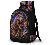 WECECE Dinosaur Backpack Girls Junior School Animal Pattern Bookbag Teens 7-14 Year Olds Durable Daypack Students 16.5 Inch Laptop Rucksack Back to School Gift