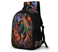 WECECE Dinosaur Backpack Lightweight Boys 9 Year Olds Animal Pattern Book Bag Girls Primary School Bookbag for Students 16.5 Inch Laptop Backpack Spring Outing