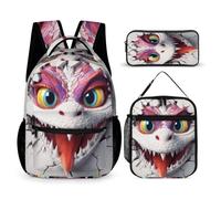 WECECE Dinosaur School Bag School Supplies Bundle for Children Age 10, Animal Pattern Schoolbag 3 Piece Set Year 5 for Primary Students Family Trips Outdoor Activities and Student Carry