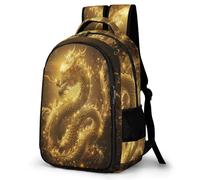 WECECE Dragon Bookbag for Kids Ages 8-11 Fashion Backpack Chinese Style Book Bag Students Year 7-9 School Bag Kids and Teens 13.3 Inch Laptop Rucksack Back to School Gift
