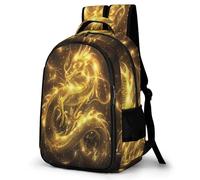 WECECE Dragon Rucksack Kids Ages 7-10 Chinese Style Bookbag Girls Secondary School Lightweight Book Bag for Kids and Teens Autumn Trip Spring Outing Autumn Trip Daily Use