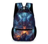 WECECE Evil Dragon Print School Bag Boys Girls Age 12 Older Kids Dragon Backpack Year 7 Children Everyday Rucksack Daypack 43x32x15cm for Spring Outing Daily Use Books Notebooks