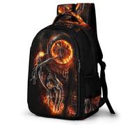 WECECE Fire Motorbike Rucksack Students Secondary School Moto Backpack Boys Ages 8-12 Fashion Backpack Bookbag Students 16.5 Inch Laptop Rucksack Autumn Trip