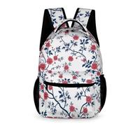 WECECE Flowers Pattern Backpack Boys Ages 9-13 Years Primary Kids Plant Floral Rucksack Year 4-8 Girls Fashion School Bag Bookbag 43x32x15cm for Daily Lessons Books Notebooks