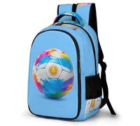 WECECE Football Argentina Rucksack Children Primary to Secondary Soccer Back pack Teens Age 11 Fashion School Bag Students 16.5 Inch Laptop Backpack Daily Use