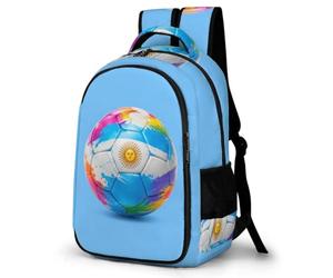 WECECE Football Argentina Rucksack Children Primary to Secondary Soccer Back pack Teens Age 11 Fashion School Bag Students 16.5 Inch Laptop Backpack Daily Use