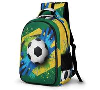 WECECE Football Pattern School Backpack, 3D Printed Backpacks, School Bags Soccer Lovers Back Pack Casual Travel Rucksack Girls Large Capacity Daypack