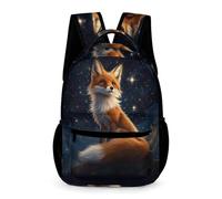 WECECE Fox Backpack Kindergarten to Primary Kids Primary for Boys 6-10 Years Animal Print Bookbag for Girls Year 2 Lightweight Printed School Bag Books Water Bottle Class Daily Use