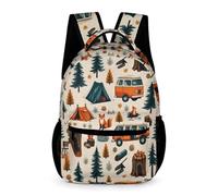 WECECE Fox Backpack Kindergarten to Primary Kids Primary for Boys 6-10 Years Cartoon Cars Bookbag for Girls Year 2 Lightweight Printed School Bag Books Water Bottle Class Daily Use