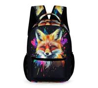 WECECE Fox Daypack Preschool Primary Kids Primary for Boys Age 6 Animal Theme School Backpack for Girls Years 1-3 Lightweight Printed School Bag Daily Items Travel Outdoor Daily Use