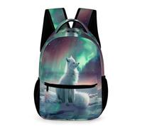 WECECE Fox Motif Rucksack Nursery Primary Kids School Kids for Boys and Girls Age 7 Fox Motif Bookbag Year 3 Lightweight Printed Daypack Books Stationery Bottle Outdoor Day Trips