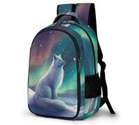 WECECE Fox Motif School Backpack for Middle School Boys Rucksack Fox Kids Bookbag Lightweight Back Pack Daily Daypack
