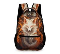 WECECE Fox Pattern Backpack Primary for Boys Age 11 Animal Print School Backpack for Girls Years 3-5 Primary Kids Lightweight Daypack Books Water Bottle Spring Outing Travel