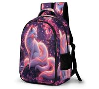 WECECE Fox Printed Schoolbag for Boys Ages 8-11 Lightweight Fox Bookbag Kids Year 8 School Backpack Kids and Teens 16.5 Inch Laptop Backpack Back to School Gift