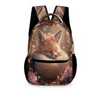 WECECE Fox School Bag Preschool Primary Kids for Boys and Girls 6-10 Years Animal Fox School Backpack Years 1-2 Durable with Side Pockets Backpack Daily Items Bottle Spring Outing Travel