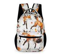 WECECE Foxs Printed School Bag Boys Girls Age 10 Students Animal Fox Rucksack Year 5 Students Lightweight Durable Backpack Bookbag 43x32x15cm for Travel Daily Use Books Notebooks