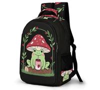 WECECE Frog Pattern School Backpack for Boys Kindergarten School Bag Pack Big Capacity Shoulder Bag Junior Rucksack Small Animal