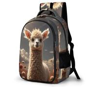 WECECE Funny Llama Back Pack for Girls Boys 8-15 Years Old, School Bag Kids Animal Alpaca Backpack Girls, Children Primary Schoolbag Lightweight Book Bag for School&Travel