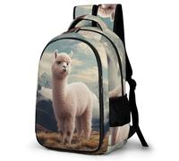 WECECE Funny Llama Casual Daypack for Girls,Teens Elementary Animal Alpaca School Backpack,Primary Book Bags for Teens