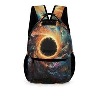 WECECE Galaxy Space Backpack School Kids Age 13 Older Kids Cosmic Black Hole Rucksack Year 8 Students Modern School Bag Bookbag 43x32x15cm for Birthday Gift Books Notebooks