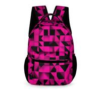 WECECE Geometric Shapes Backpack Children for Boys Age 13 3D Design Bookbag for Girls Years 1-2 Primary Kids Lightweight Durable Rucksack Daily Items School Trips Travel