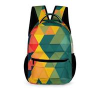 WECECE Geometric Shapes Backpack Kids Ages 10-13 Years Older Kids 3D Motif Daypack Year 5-8 Teens Practical School Bag Rucksack 43x32x15cm for Outdoor Day Trips Books Notebooks