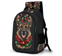 WECECE German Shepherd Design School Bag Students Ages 7-10 Animal Puppy School Backpack Boys Year 4-6 Lightweight Daypack for Teens 11.6 Inch Laptop Backpack Birthday Gift
