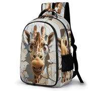WECECE Giraffe School Bag Boys 12 Year Olds Funny Animal Backpack Girls Primary to Secondary Cool Rucksack for Kids and Teens Autumn Trip Hiking Day Trips Birthday Gift