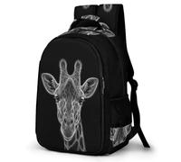 WECECE Giraffe Schoolbag for Boys Ages 8-11 Lightweight Animal Bookbag Kids Year 8 School Backpack Kids and Teens 16.5 Inch Laptop Backpack Back to School Gift