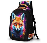 WECECE Girls Back Pack Kids Fox Pattern Backpack School Bags for Boys Kids Rucksack Fox Theme Primary Backpack