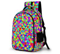 WECECE Girls Back Pack Kids Geometric Shapes Backpack School Bags for Boys Kids Rucksack Colourful Primary Backpack