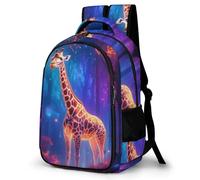 WECECE Girls Back Pack Kids Giraffe Motif Backpack School Bags for Boys Kids Rucksack Animal Primary Backpack