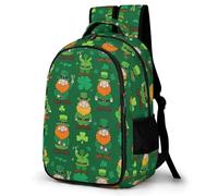 WECECE Girls Back Pack Kids St. Patrick's Day Backpack School Bags for Boys Kids Rucksack Clover Leaves Primary Backpack