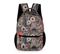 WECECE Graffiti Eye Abstract Book Bag Girls Age 9 Primary Kids Colourful School Bag Year 4 Boys Modern Backpack Daypack 43x32x15cm for Autumn Trip Outdoor Books Notebooks