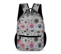 WECECE Graffiti Eye Abstract Daypack for Boys and Girls Age 10 Colourful Rucksack Years 1-3 Primary Kids Lightweight Durable School Bag Daily Items Class Daily Use