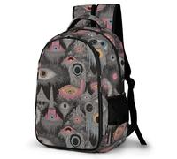 WECECE Graffiti Eye Art Book Bag for Boys Age 7-11 Stylish Abstract School Backpack Kids Primary to Secondary School Bag Kids and Teens 13.3 Inch Laptop Rucksack Hiking