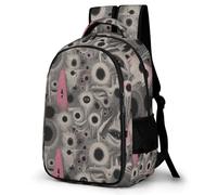 WECECE Graffiti Eye Art Daypack Children Age 9 Colourful School Backpack Teens Year 3-5 Stylish Backpack for Kids and Teens Spring Outing Modern School Travel Daily Use