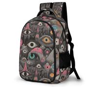 WECECE Graffiti Eye Art Rucksack Kids 12-16 Year Olds Colourful Daypack Students Junior School Fashion Backpack School Bag for Teens 15.6 Inch Laptop Backpack Daily Use