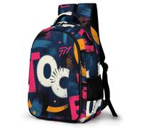 WECECE Graffiti School Backpack for Middle School Boys Rucksack Colourful Kids Bookbag Lightweight Back Pack Daily Daypack