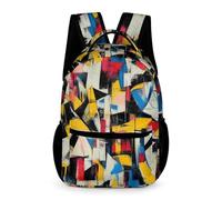 WECECE Graffiti School Bag Children for Boys Girls 9-13 Years Colourful School Backpack Years 2-5 Primary Kids Lightweight Rucksack Front Pocket Side Pockets Autumn Trip Daily Use