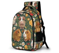 WECECE Guinea Pig Backpack Boys Age 8 Cute Dutch Pig Book Bag Kids Primary School Fashion Backpack School Bag for Kids and Teens Daily Use Hiking Day Trips Birthday Gift