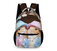 WECECE Guinea Pig Rucksack Primary for Boys Age 9 Cute Animal Backpack for Girls Years 2-4 Kids Durable with Side Pockets Daypack Books Stationery Bottle Autumn Trip Daily Use