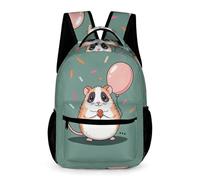 WECECE Guinea Pig School Backpack Children for Boys and Girls Age 9 Cute Animal School Bag Year 4 Lightweight Printed Rucksack Front Pocket Side Pockets Autumn Trip Daily Use