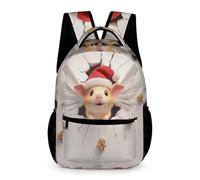 WECECE Guinea Pig School Bag Students for Boys Age 6 Cute Dutch Pig Bookbag for Girls Years 1-2 Lightweight Printed Daypack Front Pocket Side Pockets Spring Outing Travel