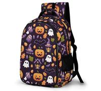WECECE Halloween Bat Halloween Theme Casual Daypack for Girls,Teens Elementary Ghost School Backpack,Primary Book Bags for Teens