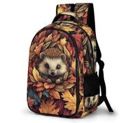 WECECE Hedgehog School Backpack Kids Age 14 Cute Little Animal Book Bag Students Year 4 Lightweight Backpack for Kids and Teens Daily Use Hiking Day Trips Birthday Gift