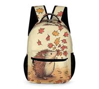WECECE Hedgehog School Bag Kids Ages 8-12 Years Primary Kids Cute Little Animal Backpack Year 3-7 Teens Large Rucksack Daypack 43x32x15cm for Outdoor Day Trips Books Notebooks