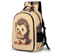WECECE Hedgehog School Bag Students Age 14 Cute Little Animal Daypack Boys Primary to Secondary Durable Bookbag for Teens 11.6 Inch Laptop Backpack Back to School Gift